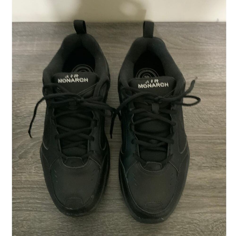 Nike Air Monarch Black Double Wide Running Shoes Men’s Size 10.5W 4E USED